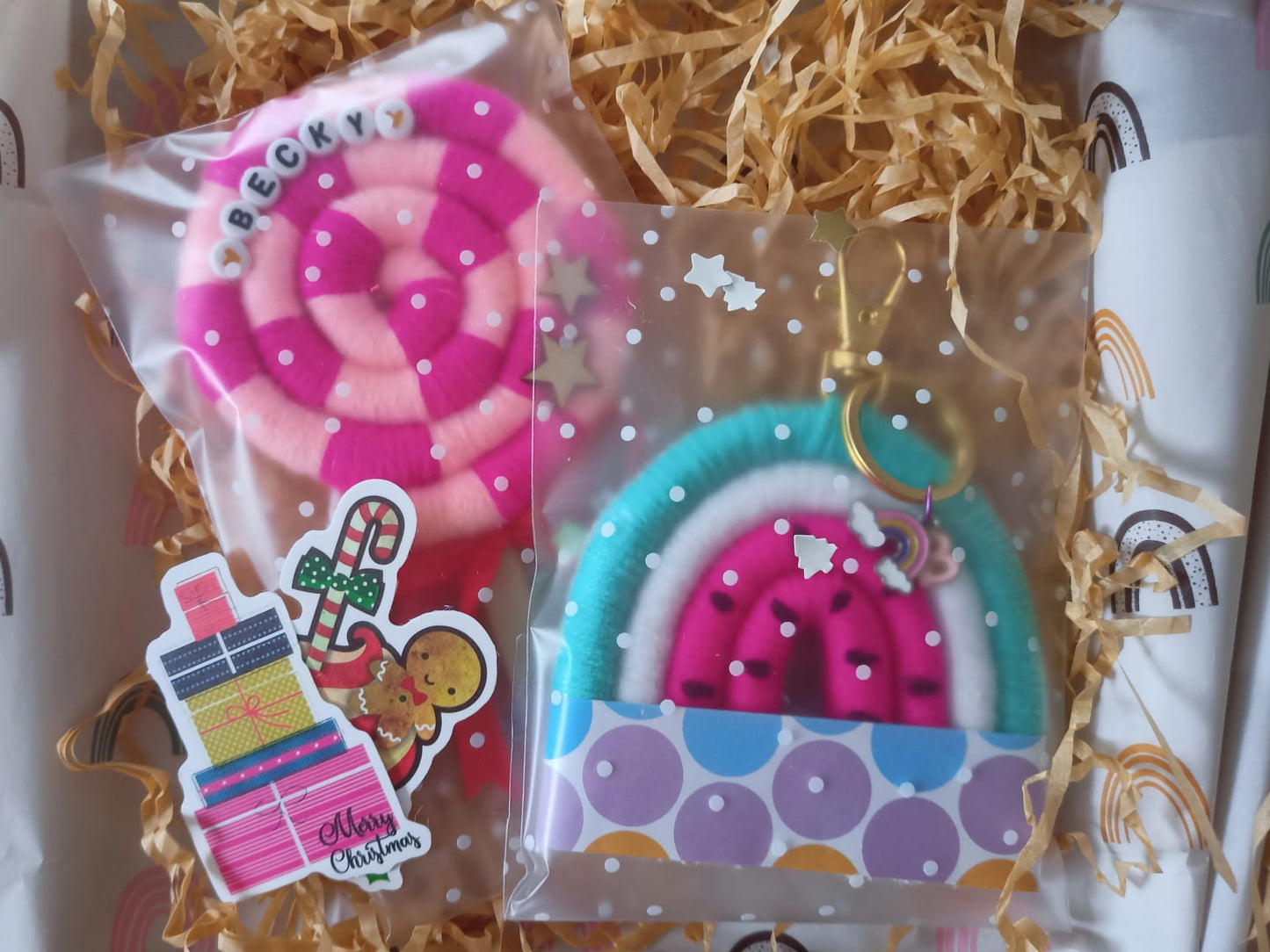 Watermelon Rainbow Keychain