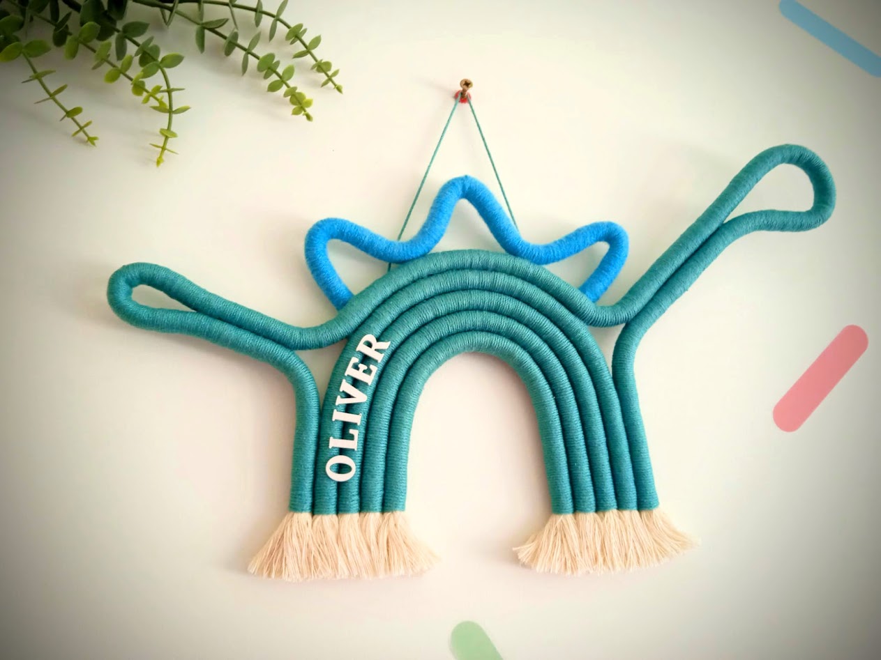 Dinosaur Macrame Wall Hanging