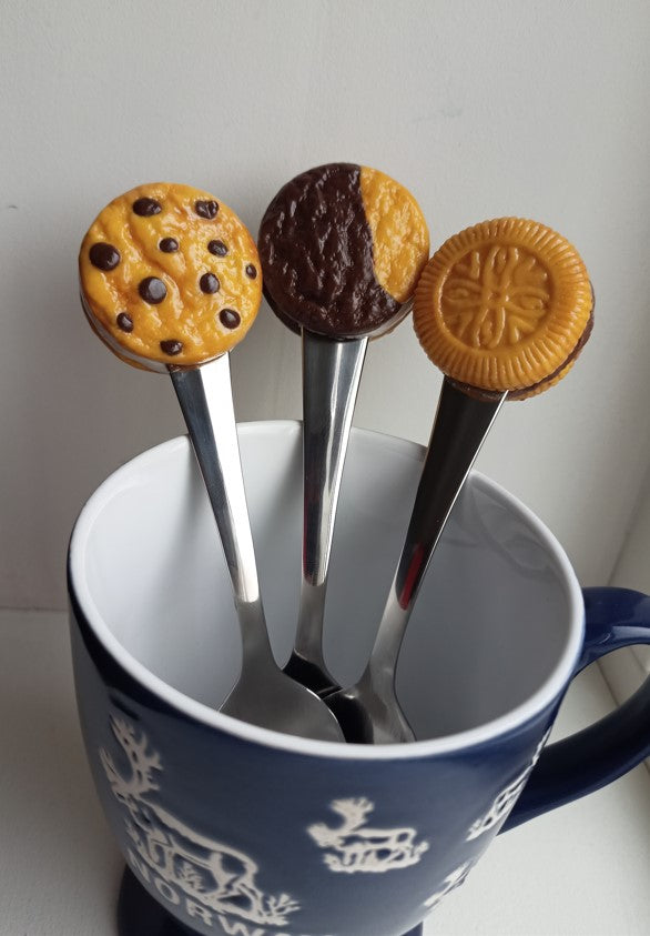 Decorated Coffee Spoons with Cookie Motifs 🍪