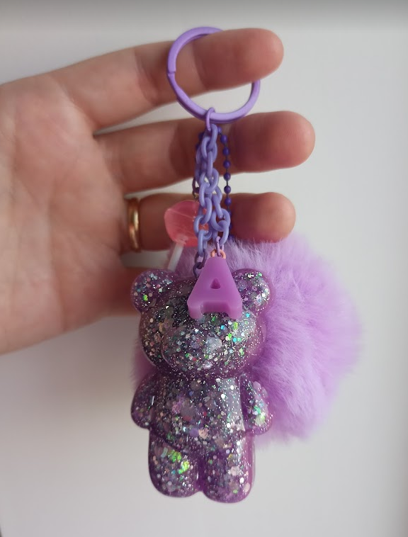 Sparkling Lilac Keychain 🐻✨