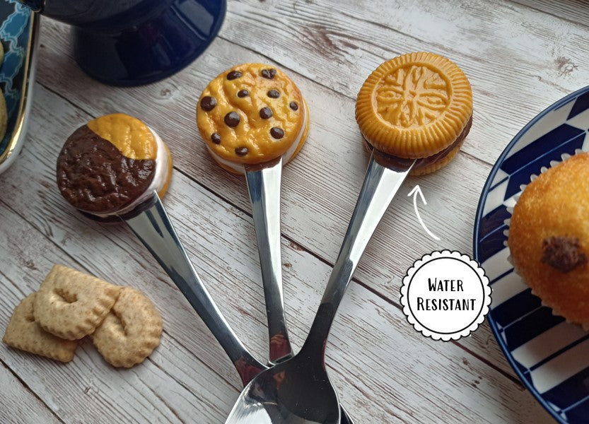 Decorated Coffee Spoons with Cookie Motifs 🍪